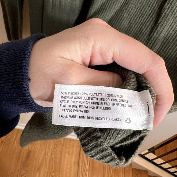 A New Day Green Long Sleeve Sweater Dress - Picture 3 of 4